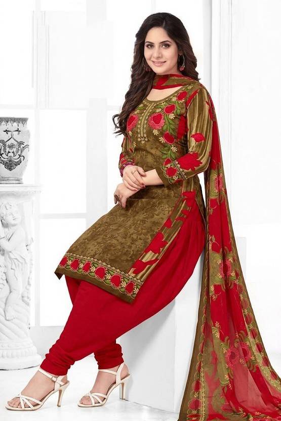 ANIRAV Crepe Printed Salwar Suit Material