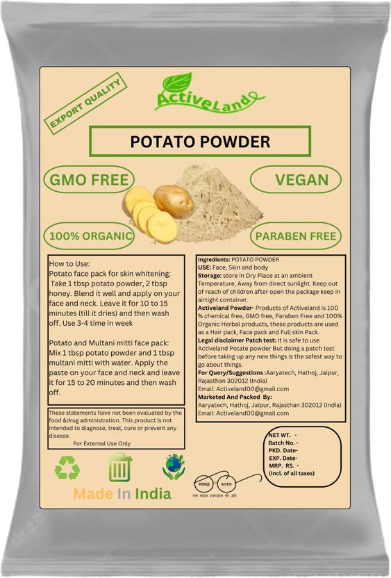 Activeland 100% Pure & Natural Potato Powder For Face Pack (Solanum Tuberosum)
