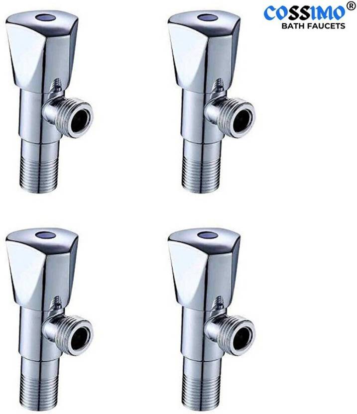 Ketch Angle Cock Valve Chrome Plated With Wall Flange(Pack of 4) Angle