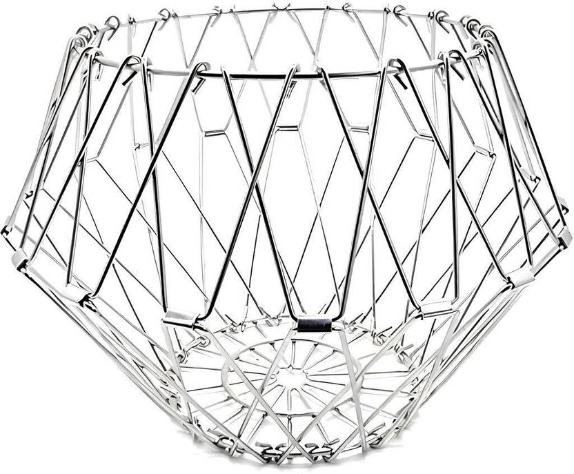 Niyara Enterprise Multipurpose 8 in 1 shape convertible Basket Steel Fruit & Vegetable Basket
