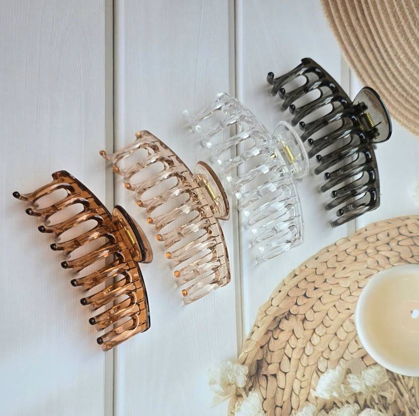 SZN Daily & Casual Wear Claw Clip Hair Clutchers for Girls & Women(Pack of 4) Hair Claw
