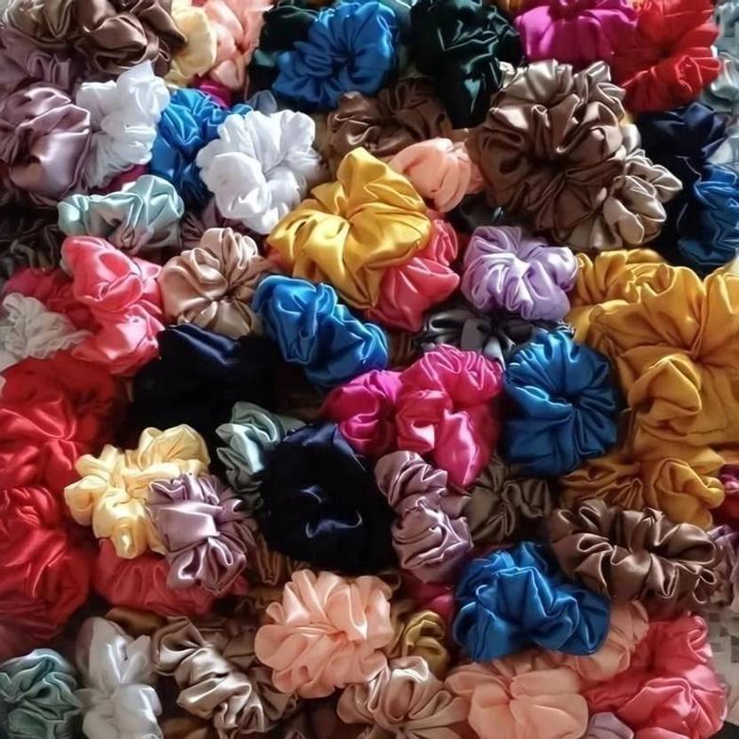 Fashionistas Satin Scrunchies Rubber Band Rubber Band