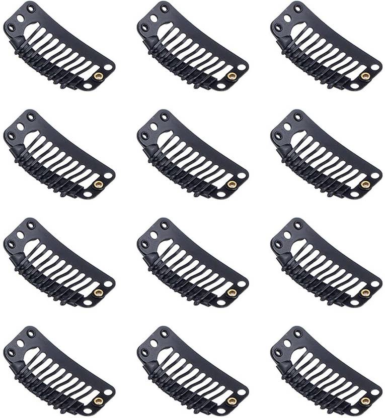 VIVIAN Tic Tac Clips For Hair Patches Wig Extension Dupatta Tic Tac Clip (Pack of 12) Tic Tac Clip