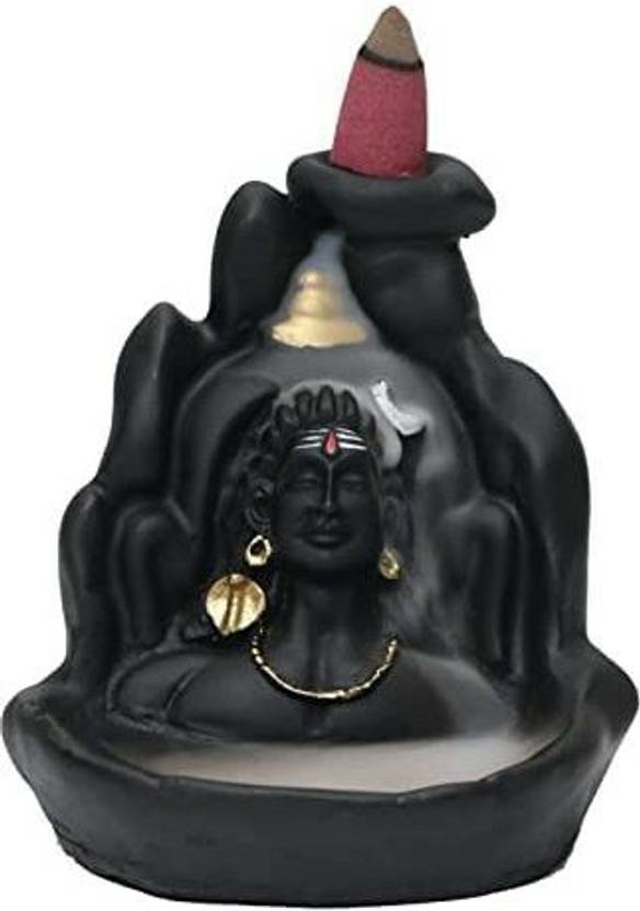 seva shope Adiyogi, Mahadev, Shiv Shankara Backflow Cone Incense Holder Polyresin Incense Holder