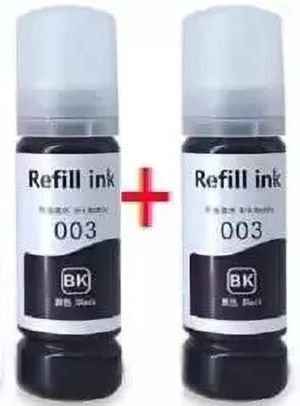 canoff Black Ink Refill Use For 001,003,L3200,L3210,L3211,L3215,L3216,L3250,L3252 Black - Twin Pack Ink Bottle