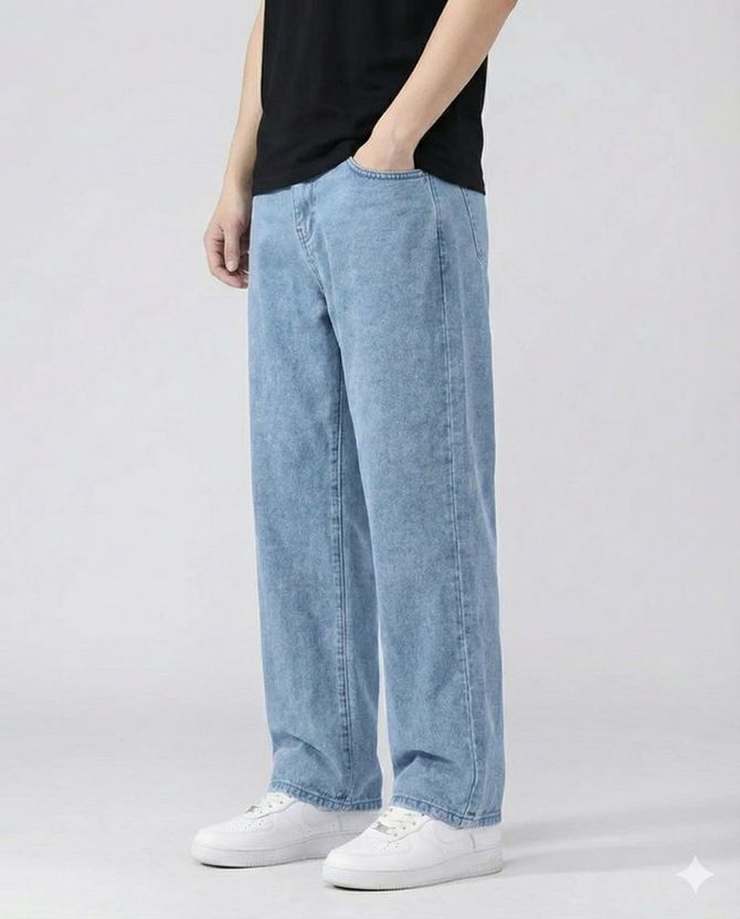 BLAKSMOKY Men Relaxed Fit Mid Rise Light Blue Jeans - Image 1