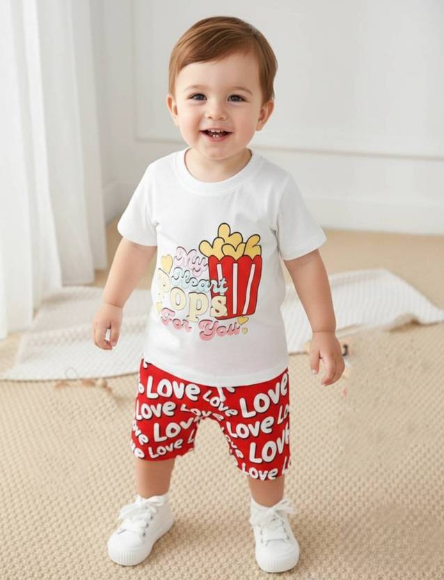 Highlightshop Boys & Girls Casual T-shirt Shorts