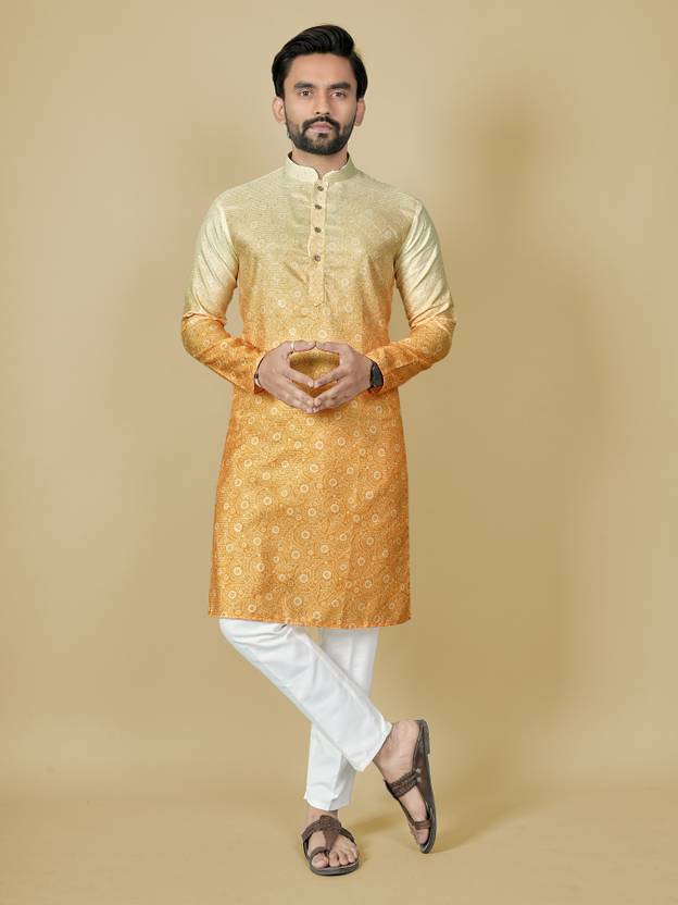 LEIPZIG FASHION Men Printed Straight Kurta