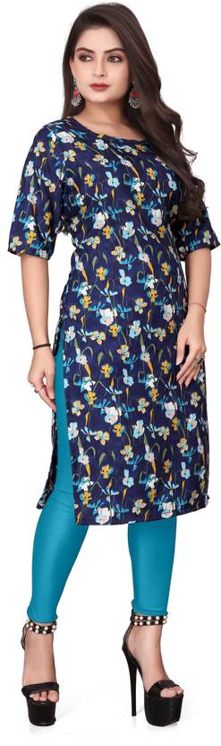 deshmi fashion Printed Crepe A-line Kurta for Women