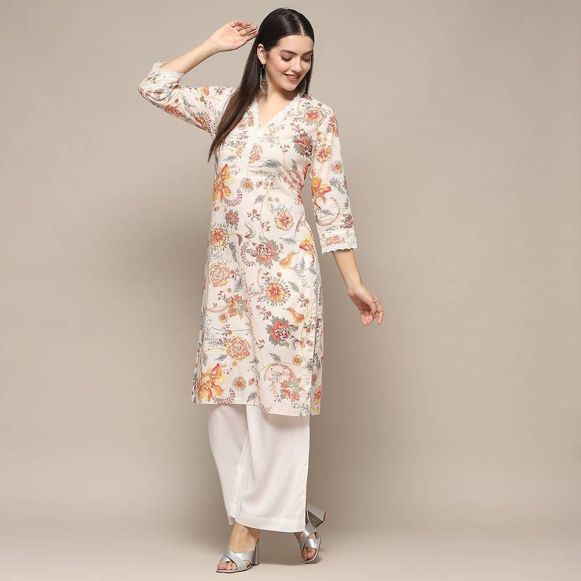 Akii's Printed Viscose Rayon Straight Kurta for Women