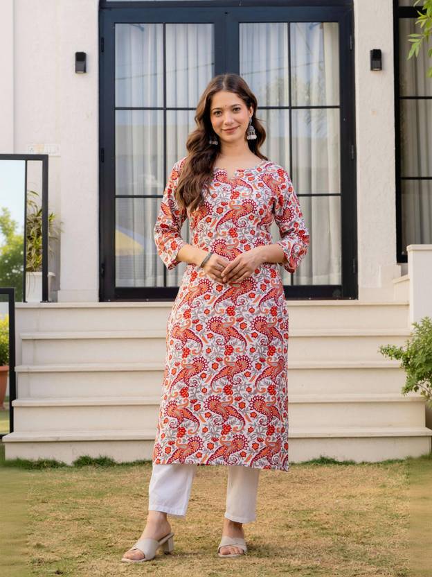 Akii's Women Printed Straight Kurta