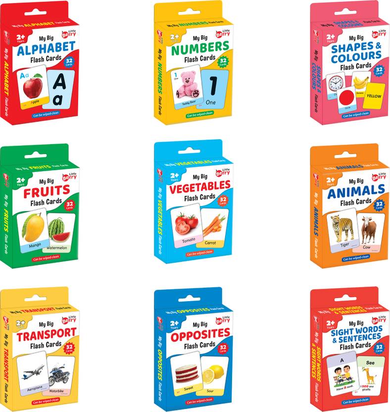 Little Berry Big Flash Cards for Kids (AllinOne Bundle of 9) 288