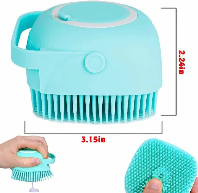 WebDealz SILICONE SOFT BATH BODY BRUSH WITH SHAMPOO DISPENSER 153