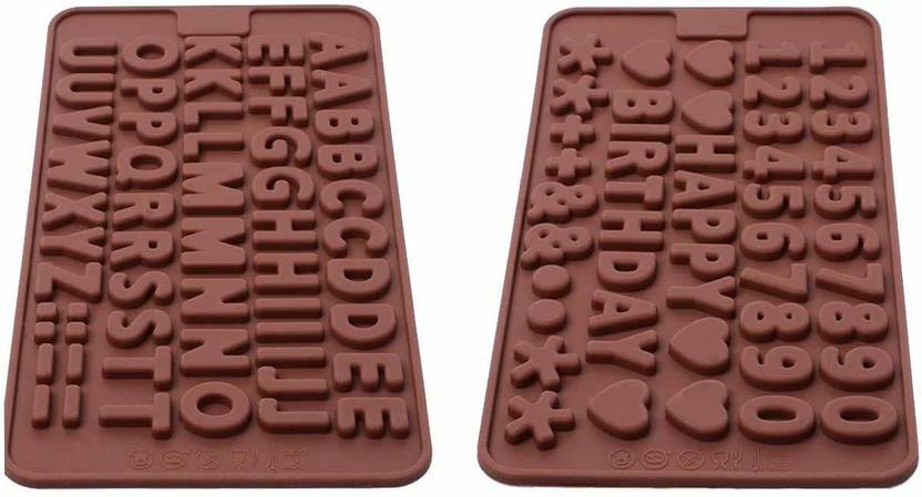 Tedemel Alphabet & Numeric Silicone Chocolate Mould Truffle Chocolate Shaver