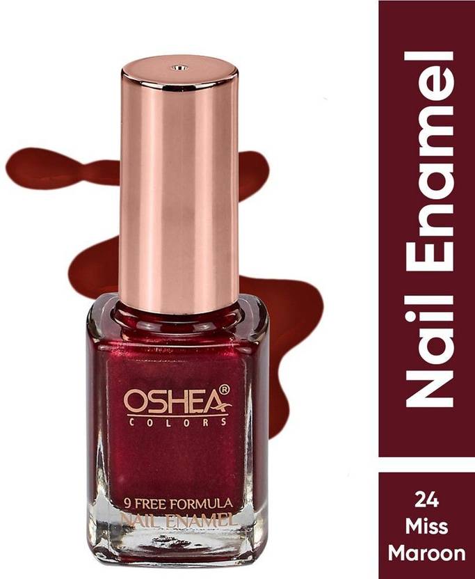 OSHEA Nail Enamel Vibrant & Long Lasting Nail Polish - 24 Miss Maroon Maroon