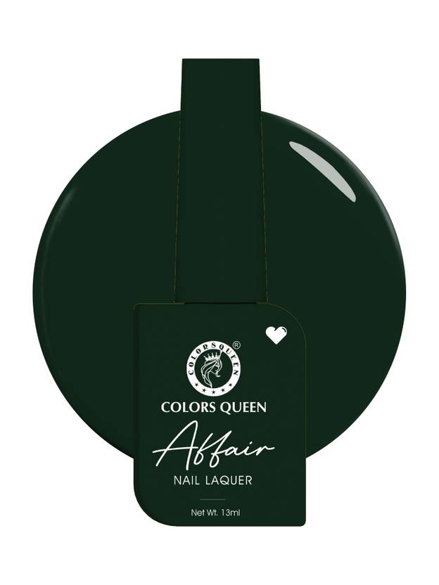 COLORS QUEEN Affair Matte Nail Lacquer, Chip Resisting, Long Lasting & Quick Dry Nail Polish Green Sapphire