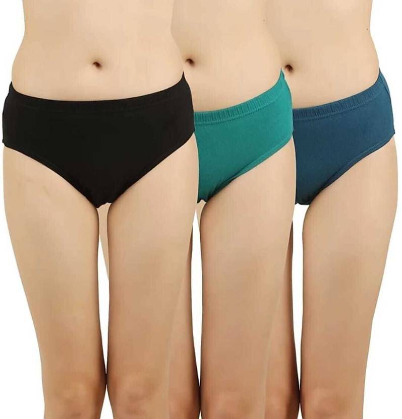 kandira creation Pack of 3 Women Hipster Multicolor Panty