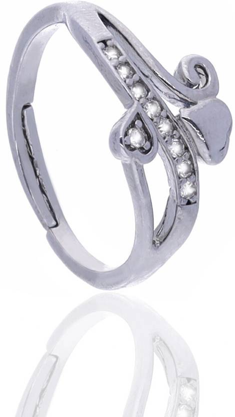 ANOUK Brass Diamond Silver Plated Ring
