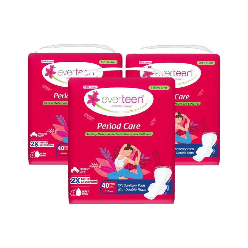 everteen Period Care XXL Soft with Neem-Safflower - (40 Pads