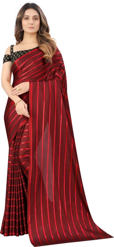 3Buddy Fashion Solid/Plain Bollywood Satin Saree