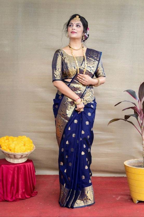soundarya collection Printed Banarasi Jacquard, Art Silk Saree