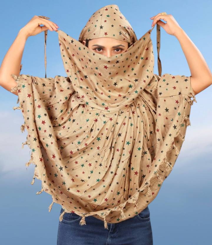 HOJIAX Printed Rayon Women Multicolor Scarf