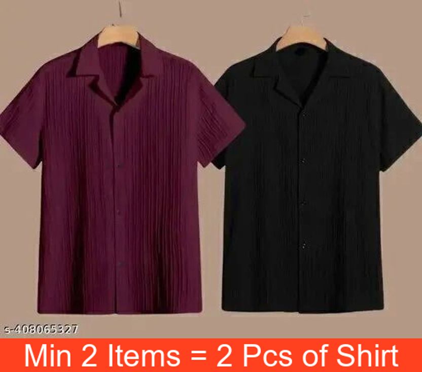 VRLOOKS Men Pink Casual Shirt - Image 3