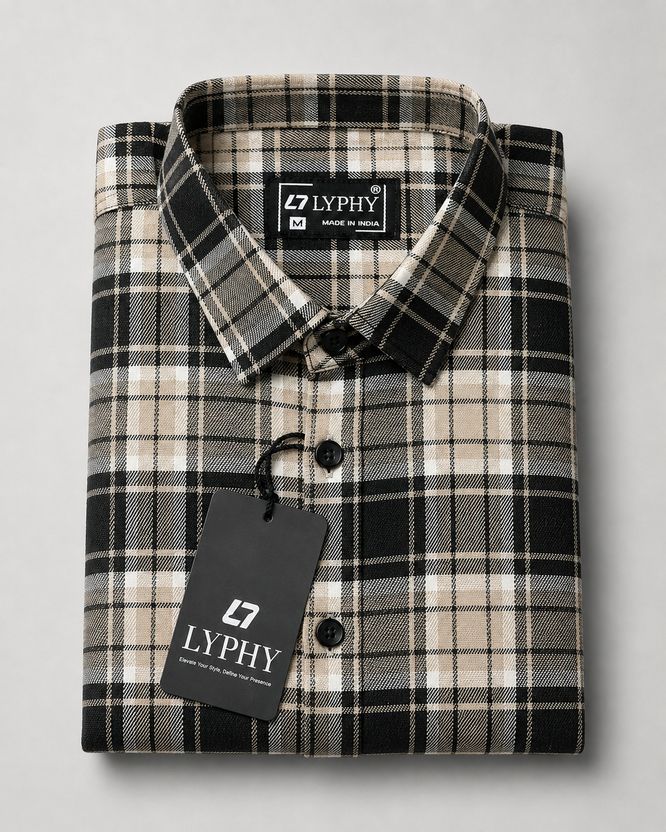 Lyphy Men Regular Fit Checkered Shirt - Image 3
