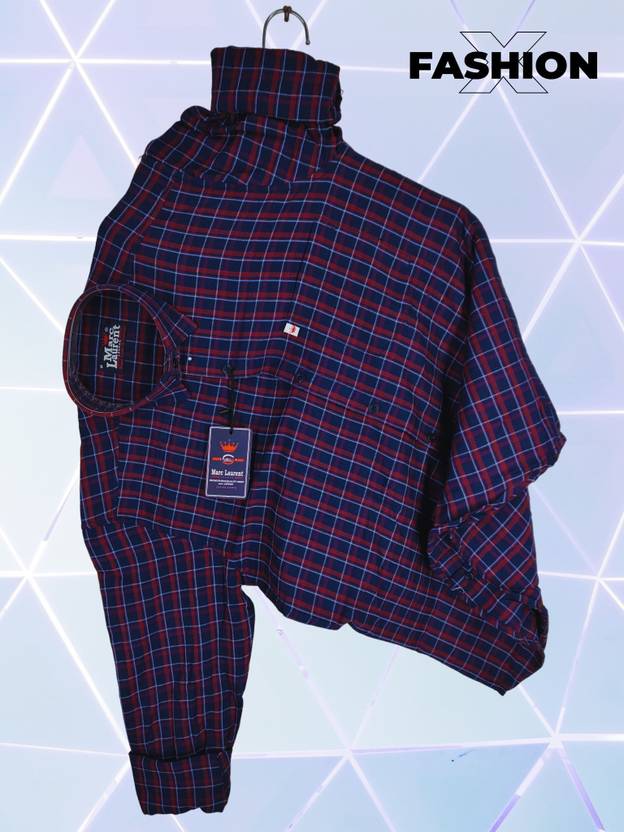 Marc Laurent Men Regular Fit Checkered Spread Collar Casual Shirt