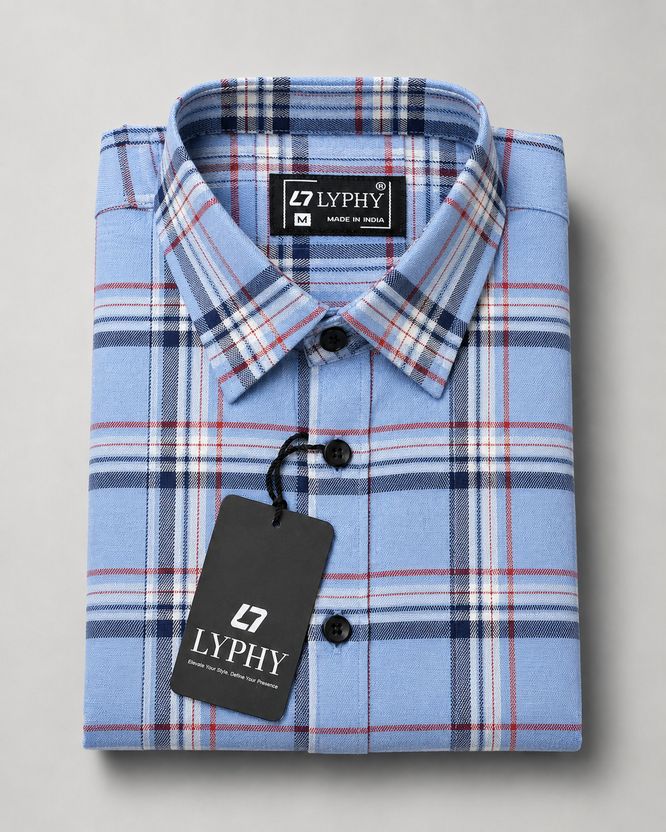 Lyphy Men Regular Fit Checkered Shirt - Image 1