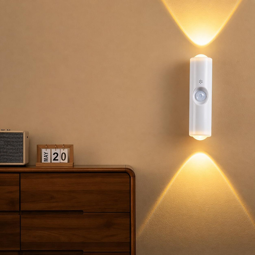 TASTORA LED Wall Light with Motion Sensor, Rechargeable RGB Color Changing Night Lamp Motion Sensor Light