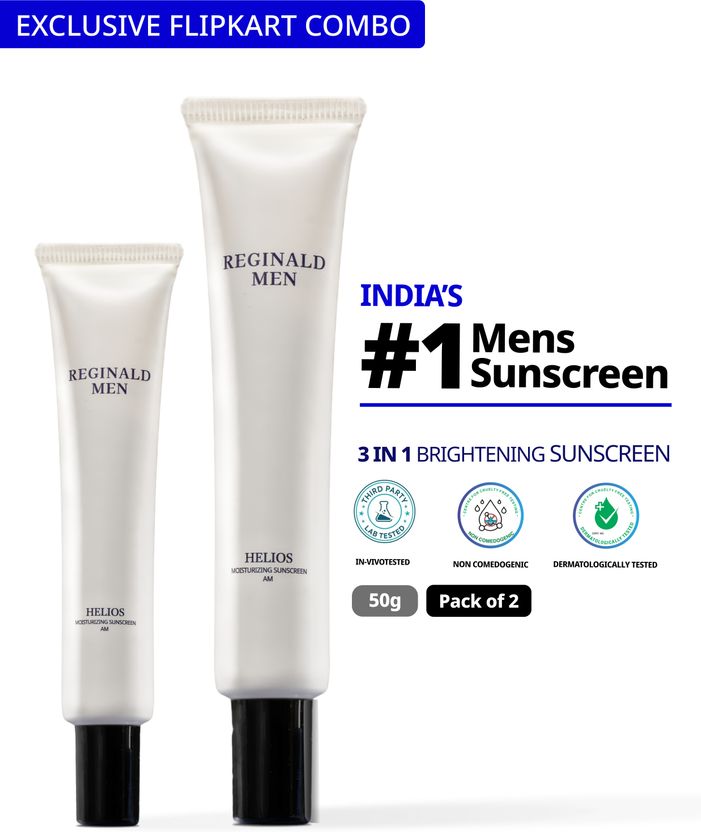 Reginald Men Sunscreen SPF 50+ PA++++ Helios Moisturising - Image 1