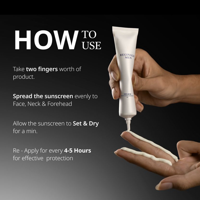 Reginald Men Sunscreen SPF 50+ PA++++ Helios Moisturising - Image 6