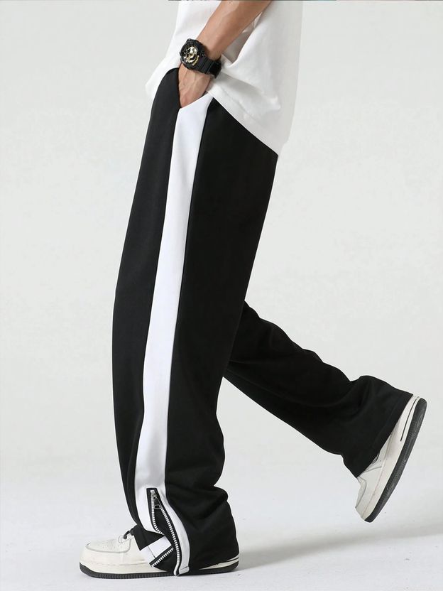 Paralians Men Striped Black Track Pants - Image 10
