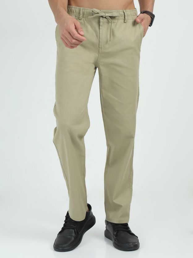Bellaciao Men Black Linen Blend Trousers - Image 10