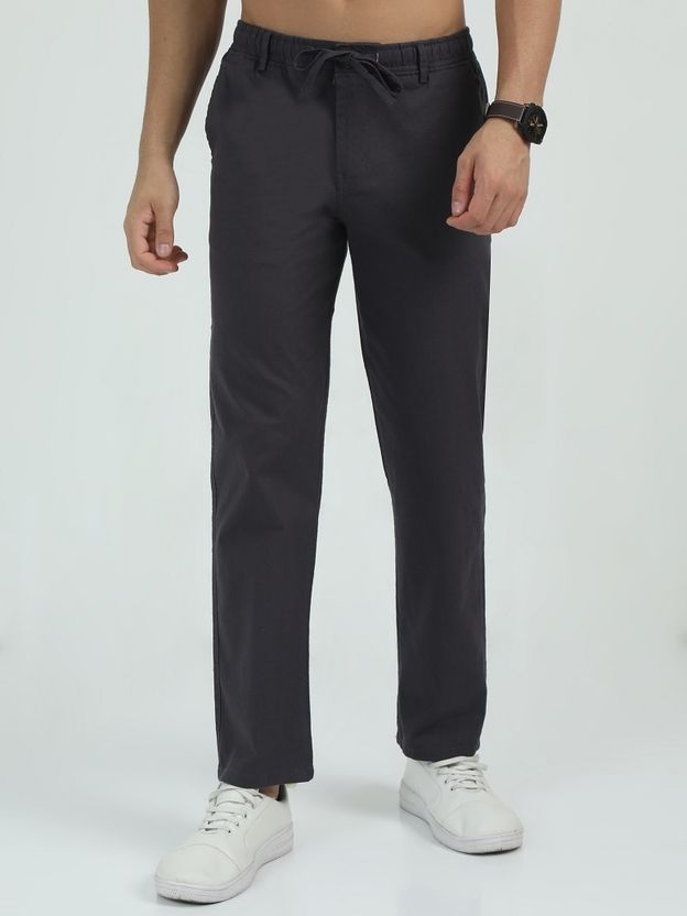 Bellaciao Men Black Linen Blend Trousers - Image 8