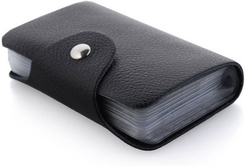 Samthroh Men & Women Casual, Ethnic, Evening/Party, Formal, Trendy Black Artificial Leather Card Holder