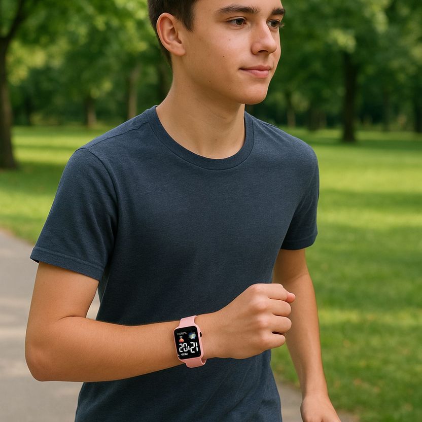 SROTRA Silicone Strap Multi Function Digital Watch - Image 4