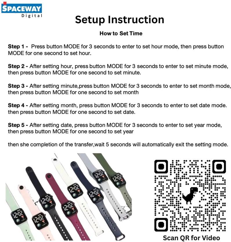 SROTRA Silicone Strap Multi Function Digital Watch - Image 3