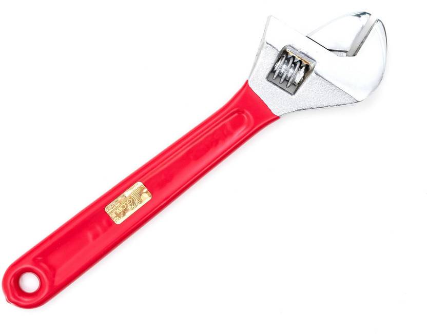 Globus 709 ADJUSTABLE WRENCH/SPANNER WITH PVC DIP SLEEVE (10 INCH/250MM) Single Sided Open End Wrench Single Sided Pipe Wrench
