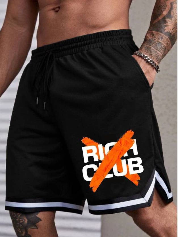 CULISH Printed Men Black Gym Shorts