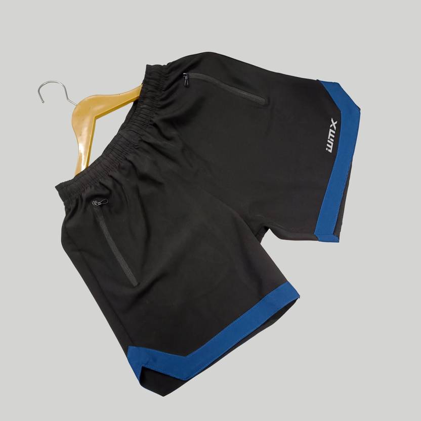 WMX Solid Men Blue, Black Casual Shorts
