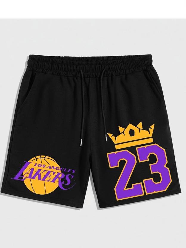 ZEN1FASHION Printed Men & Women Black Gym Shorts