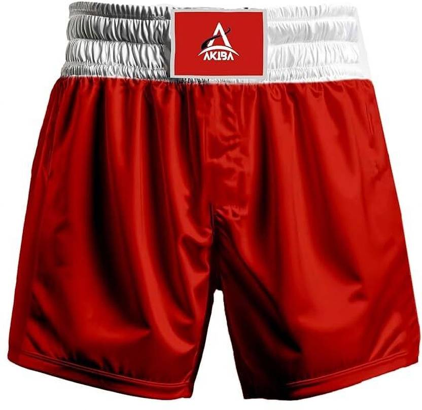 AKIBA Solid Men & Women Red Boxer Shorts