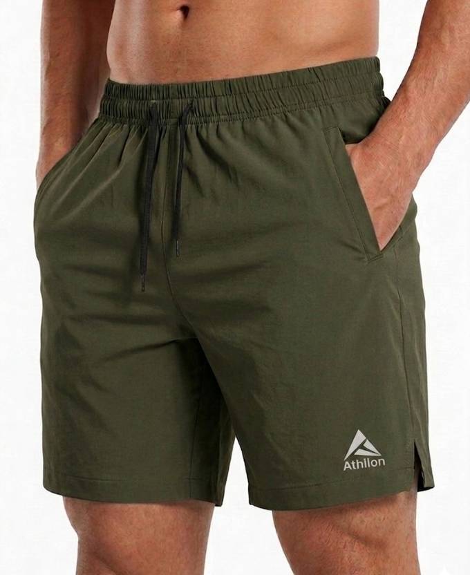 ATHLLON Printed Men Grey Gym Shorts