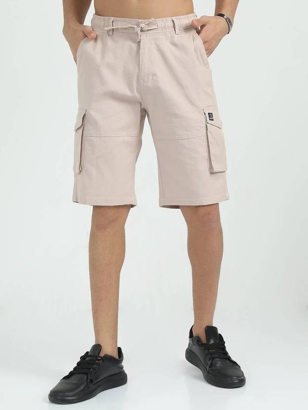 Bellaciao Clothings Co Solid Men Beige Cargo Shorts