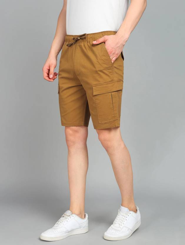 Gaucha Solid Men Beige Cargo Shorts