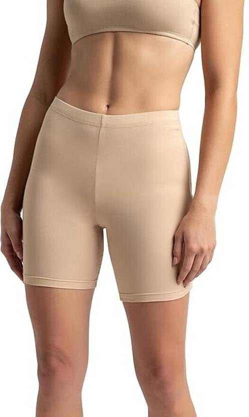 Bodymist Solid Women Beige Cycling Shorts