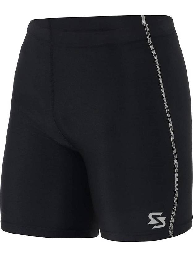Sportinger Striped Men & Women Black Beach Shorts
