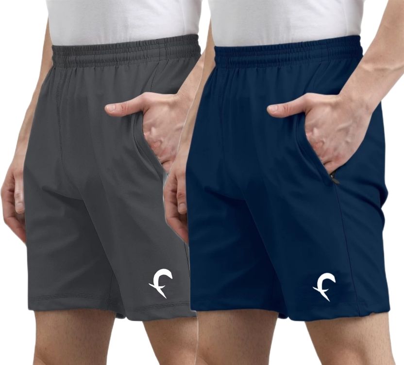 Flicfol 3 Pack Multicolor Men Sports Shorts Pack of 3 - Image 10